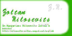 zoltan milosevits business card